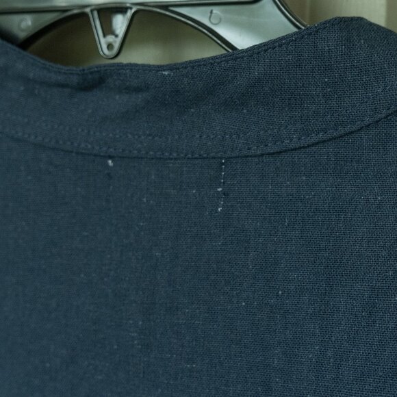 Mare Sole Amore Linen Blouse Crop Boxy Puff Sleeve Peasant Romantic Button Top - Picture 8 of 10